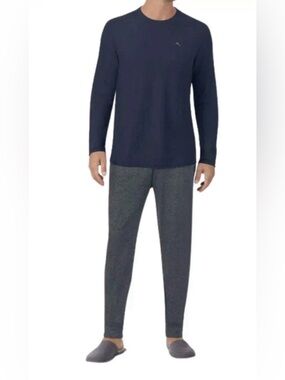 NWT Tommy Bahama Men's Small Navy and Charcoal Lounge Pants Set